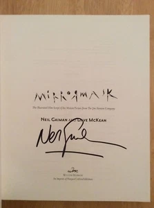 SIGNED by Neil Gaiman - Mirrormask HC 1st/1st + Pic - Picture 1 of 12