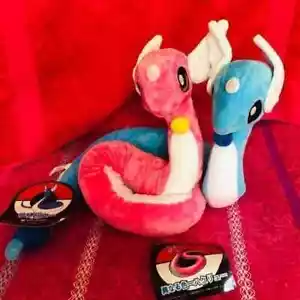 2 NEW Pokemon Dragonair Plushes 26in Dolls Pink Blue Dragon Pocket Monster Video - Picture 1 of 2