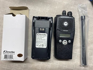Motorola PR400 VHF 32 Ch Radio 146-174 MHz With New Arrowmax Li Ion Battery A857 - Picture 1 of 4