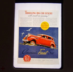 1936 Reo Motor Car Co. Vintage 35MM Slide Advertising Ad Automobilia Promo - Picture 1 of 4