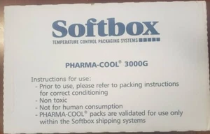 Softbox Pharma-Cool 3000g Temperaturregelung Eisbeutel 3 Doppel oder 6 Einzel Neu im Karton - Bild 1 von 2