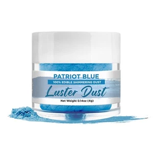 Bakell® 4g Patriot Blue Pearlized Edible Luster Dust Pearlized Glitter - Picture 1 of 4
