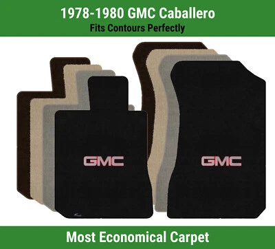 Lloyd Velourtex Front Carpet Mats for '78-80 GMC Caballero w/Silver/Red GMC 1 - Image 1 of 4