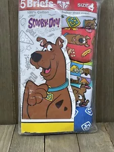 SCOOBY-DOO JUNGEN UNTERWÄSCHE SLIPS GR. 4 100% BAUMWOLLE SLIPS 5ER PACK NEU Karton P2 - Bild 1 von 4