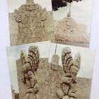 Vintage Color Photo Lot Of 4 Yucatan Mexico Mayan Statue Monument Mexican