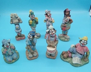 Estatuillas de payaso afroamericano vintage de Young's Inc. - Lote de 8 - Imagen 1 de 18