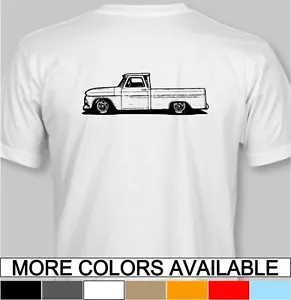 64-66 Chevrolet C-10 Shortbed Retro T-Shirt Custom Classic 65 Chevy Truck - Picture 1 of 17