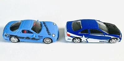 Lote Mazda RX-7 1995 Honda Civic Si 1993 The Fast & the Furious Racing Champions Foto 1 de 4