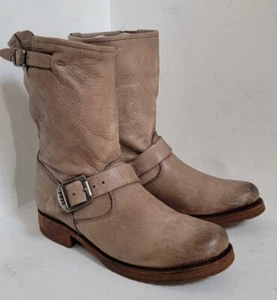 Frye #76509 Veronica Short Womens Riding Motorcycle Leather Boots - Size 7.5 B - Picture 1 of 15