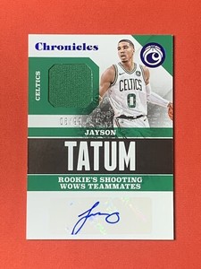 Jayson Tatum 2017-18 Chronicles RC Rookie Patch Auto RPA Jersey BLUE /99 *SSP*