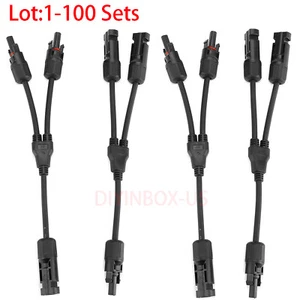 Lot Solar Panel Y Branch Cable Connection Waterproof Adapter Connector Extension - Picture 1 of 23