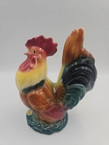 Vintage Royal Copley Multi Colored Ceramic Rooster Figurine - Picture 1 of 8