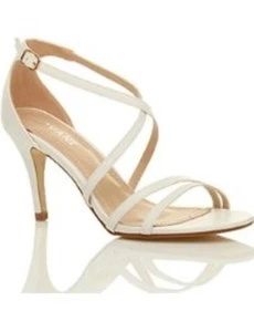Silver Glitter Strappy Sandal UK 4 EU 37 JS11 69 SALEs - Picture 1 of 3
