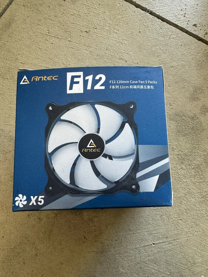 Antec 120mm PC Case Fan 5 Pack. High Performance 3-pin Connector F12 Series
