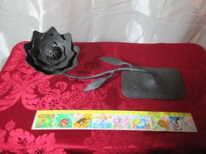 Rose, schmiedeeisene Handarbeit,Vintage,Shabby,Retro,Mid Century - Bild 1 von 7
