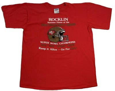 Camiseta De Colección Años 90 San Francisco 49ers XL Rocklin Campamento de Entrenamiento Hecha en EE. UU.  Foto 1 de 4