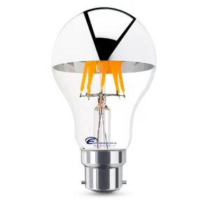 LED CROWN SILVER GLOBE A60 6W -Bayonet Cap B22 - Picture 1 of 1