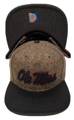 Zephyr NCAA Ole Miss Rebels "Legend" 5 Panel Flat Bill Strap-back Hat NWT - Image 1 of 4