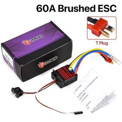9IMOD 60A Brushed ESC BEC 5V/2A 2-3S Fahrtenregler für 1/10 RC Crawler Autos - Bild 1 von 4