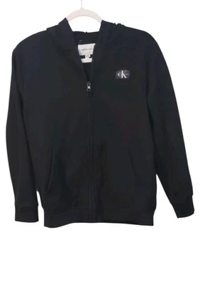 Calvin Klein Black Hooded Zip Up Black Boys Size 14/16 - Image 1 of 4