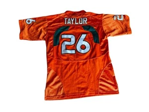 Maglia calcio vintage Sean Taylor Miami Hurricanes arancione giovane grande Nike! - Foto 1 di 8