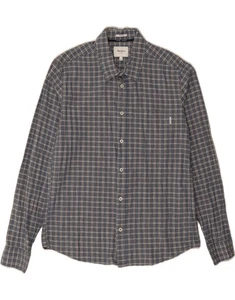 PEPE JEANS Mens Flannel Shirt Medium Blue Check Cotton BA03 - Picture 1 of 3