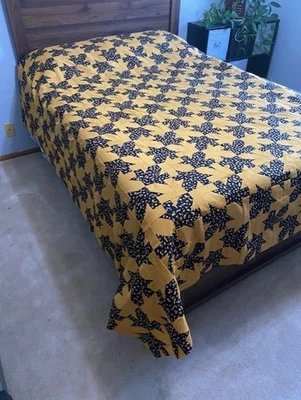 Edredón Hojas Teseladoras Casero Top Talla 95x95 Amarillo Negro Blanco Tostado Foto 1 de 4