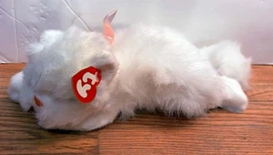 Ty Beanie Buddy Angel White Cat Kitty Plush Toy Stuffed Animal Vintage NWT - Picture 1 of 2