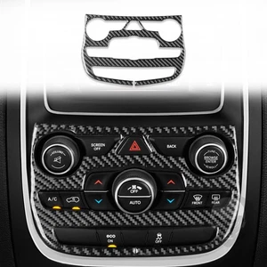 For Dodge Durango 2014-2020 Carbon Fiber Interior Climate Control Cover Trim - Picture 1 of 12