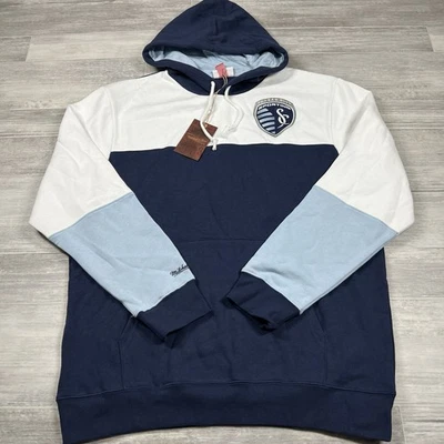 Mitchell & Ness Hoodie Men’s XL Navy Graphic Sweatshirt Sporting Kansas City MLS - Image 1 of 4