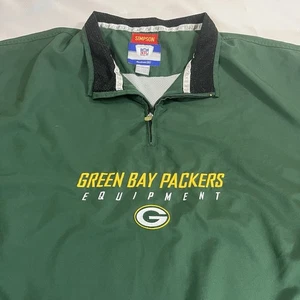 Reebok NFL Equipment Green Bay Packers Windbreaker Pullover Jacket Mens Sz 2XL - Picture 1 of 12