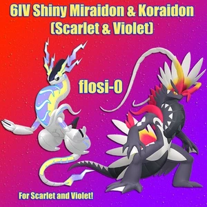 6IV Shiny Miraidon &  Koraidon Pokemon Scarlet and Violet - Picture 1 of 6