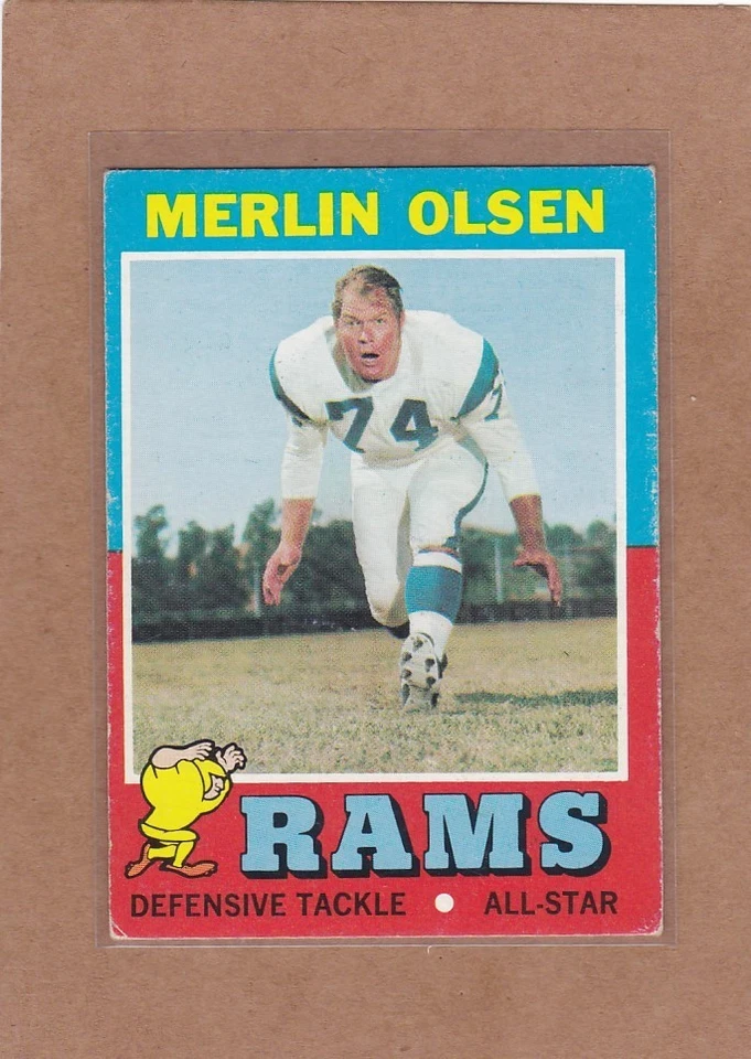 1971 TOPPS FOOTBALL MERLIN OLSEN #125 RAMS VGEX *A41093 - Image 1 of 1
