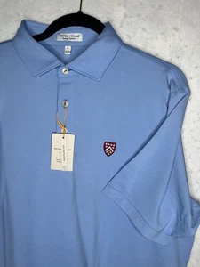 Camisa Polo Peter Millar Para Hombres Grande Azul Verano Comodidad Golf Protección Solar Cresta - Imagen 1 de 15