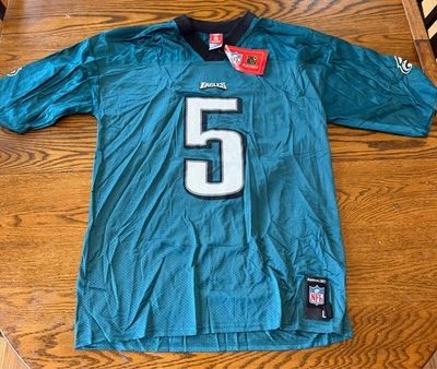 Винтажная футболка Донована Макнабба No5 Eagles NFL Reebok размер L зеленая - Изображение 1 из 4