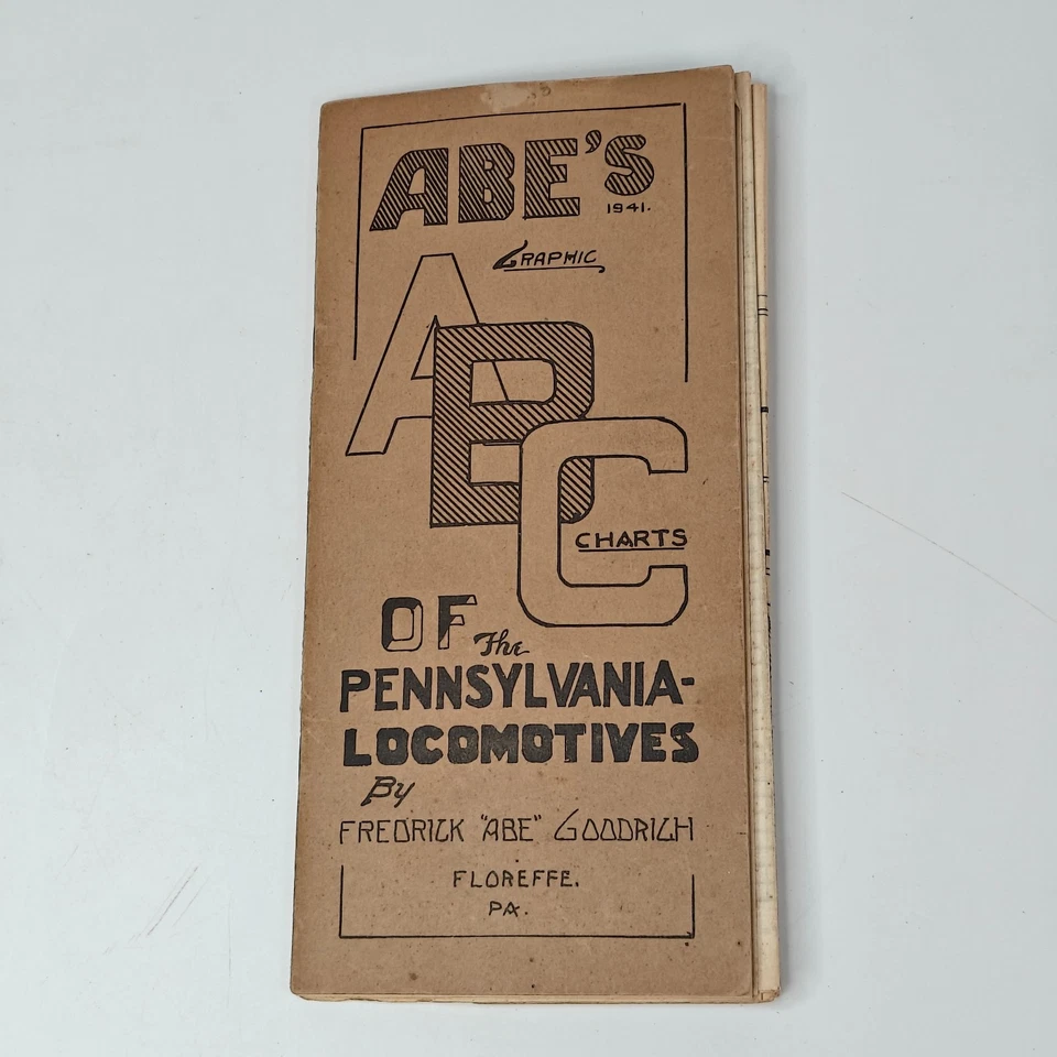 Abe's ABC Charts of Pennsylvania Locomotives 1941 Diagrams Drawings Original - Image 1 of 4