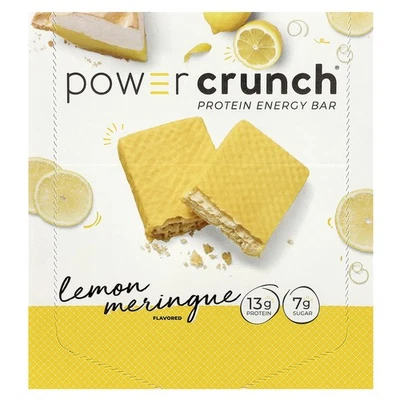 Barra energética de proteínas Power Crunch®, merengue de limón, 12 barras, 1,4 oz (40 g) cada una Foto 1 de 4