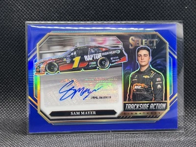 2024 Panini Select Nascar Sam Mayer Trackside Action Blue Prizm Auto #03/49 - Image 1 of 4