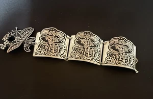 Alice Seely ~ La Catrina Día los Muertes ~ Pulsera de Peltre - Imagen 1 de 6