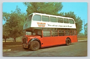Watson Immobilienversicherung Bau Co Bus Ad London England Vintage Postkarte - Bild 1 von 2