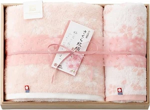 IMABARI KINSEI Sakura Monori Badetuch (60×110cm) und Gesichtstuch (34×75cm) NEU - Bild 1 von 2