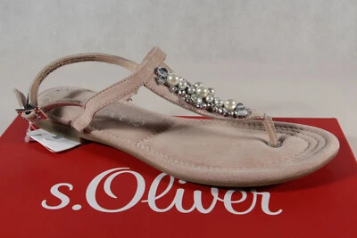 S.oliver Toe-Post Sandal Thong Sandals Rose New! - Image 1 of 4