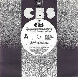 Doug Parkinson LET SLEEPING DOGS LIE Australian 1983 CBS PROMO RARE 7" SINGLE - Picture 1 of 1
