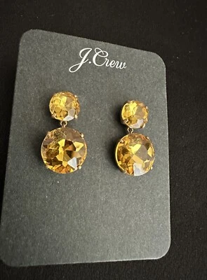 Серьги-капли с кристаллами J Crew желтые - Изображение 1 из 3