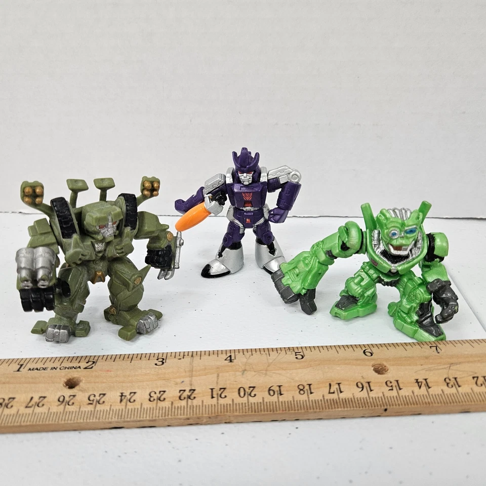 LOT Playskool ROBOT HEORES Transformers BRAWL SKIDS GALVATRON Figures - Image 1 of 4