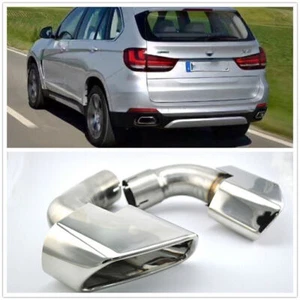 Tubos silenciadores punta trasera escape parachoques trasero coche 2 piezas para BMW F15 X5 E70 2014 2015 - Imagen 1 de 6