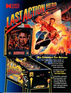 Last Action Hero Data East Flipper Flyer / Broschüre / Anzeige neuwertig - Bild 1 von 2