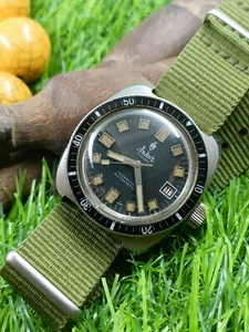 AUTHENTIC ANKER 17 RUBIS AUTOMATIC DIVER'S DATE SWISS MEN'S 2782 ETTA VINTAGE - Picture 1 of 17