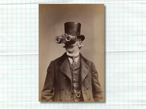 Gafas Steampunk Hombre Victoriano Vintage Años 1800 En Sepia - Imagen 1 de 1