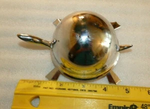 1970's Chrome MOCK TURTLE by IRVINWARE Figural Toothpick Hors D' Oeuvre SERVER - Picture 1 of 9